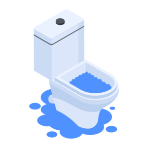 overflowing toilet