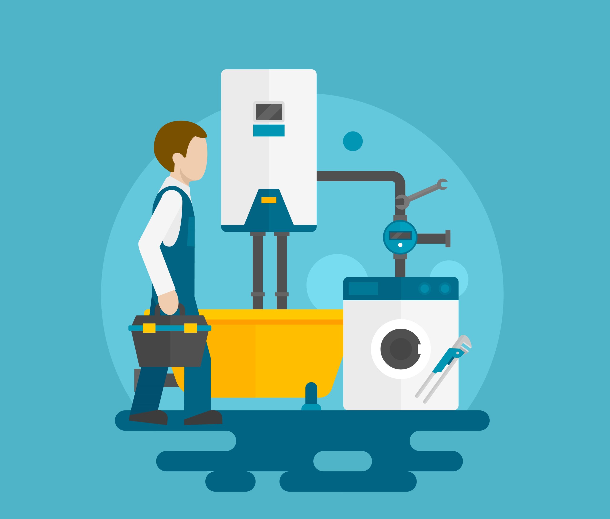 Flat Plumber Icon