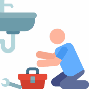Certified plumber repair icon